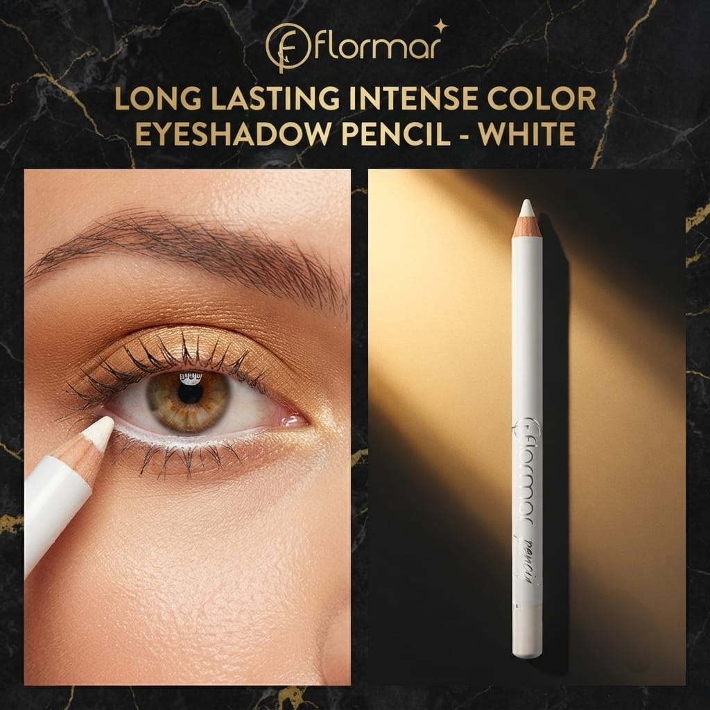 Flormar Waterproof Intense Color Eyeshadow & Eyeliner Pencil - Pure White