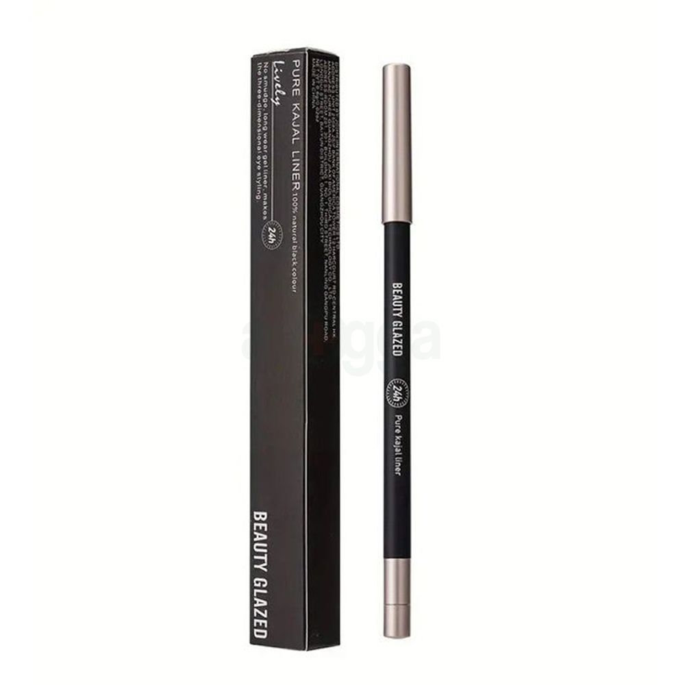 Beauty Glazed Pure Black Kajal Eyeliner Pencil - Thumbnail 2