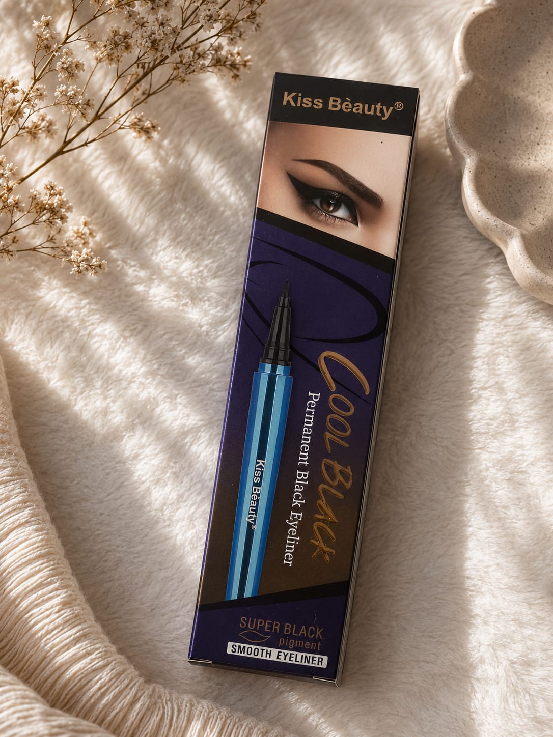 Kiss Beauty Cool Black Permanent Black Eyeliner - Thumbnail 3